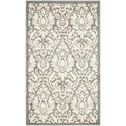 Transitional Rug - Amherst Polypropylene -Dark Grey/Beige-Color:Dark Grey/Beige,Design:Transitional,Shape:Accent,Size:4'L*2' 6"W