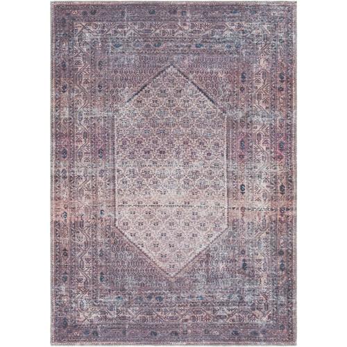 Art of Knot Christiansburg Eggplant Traditional 5'*8' Machine Washable Area Rug