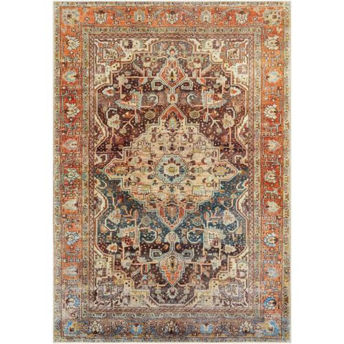 Art of Knot Eldwin Orange Traditional 9'*12' Machine Washable Area Rug