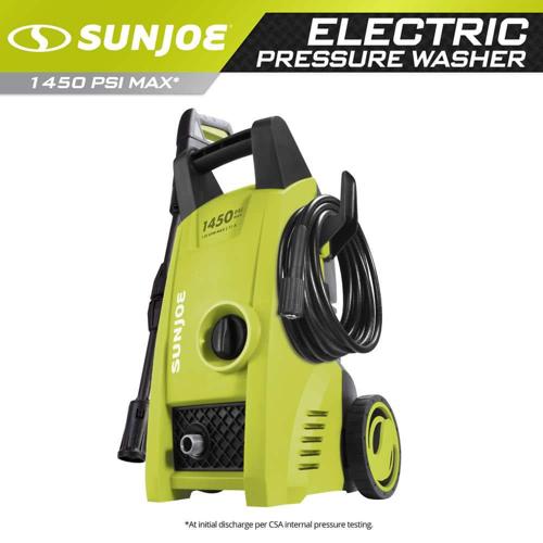 Sun Joe SPX1000 Electric Pressure Washer , 11-Amp , 1450 PSI Max , 1.45 GPM Max