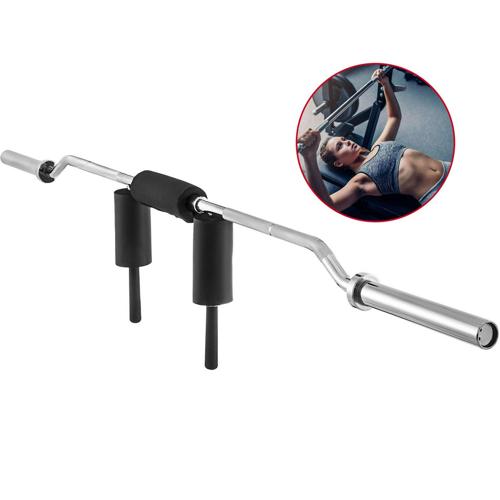 VEVORbrand Olympic Safety Squat Bar Fitness Squat Olympic Bar Safety Squat Bar Attachment with Shoulder and Arm Pads for Weight Lifting, Black, 87.12 inches