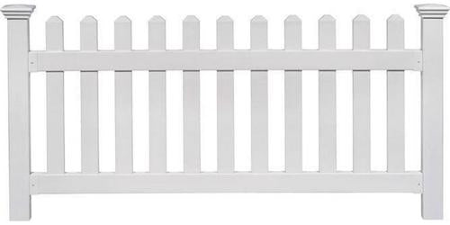 Zippity Outdoor Products Newport Permanent Picket Fence with Post and No-Dig Steel Pipe Anchor (3ft*6ft)