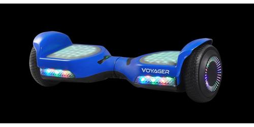 Voyager Hovertunes Self Balancing Hoverboard, Blue with Lights and Bluetooth Speaker, for Kids