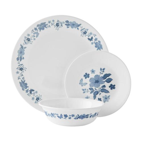 The Pioneer Woman by Corelle 12-Piece Dinnerware Set, Evie, Blue