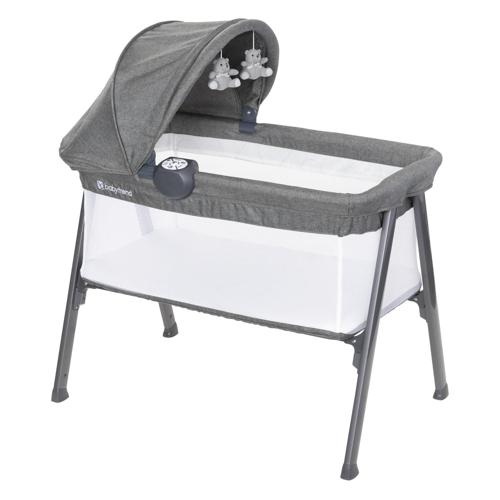 Baby Trend Lil Snooze Large Bassinet PLUS (With Canopy, Hang Toys, Vibrations, Melodies)