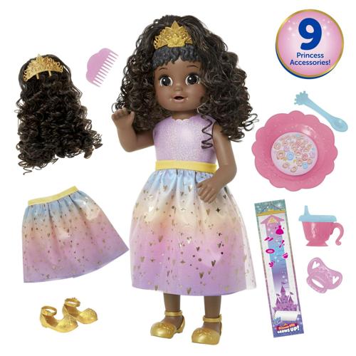 Baby Alive Princess Ellie Grows Up! Growing and Talking Baby Dolls, Black hair