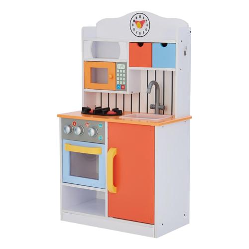 Teamson Kids - Little Chef Florence Classic Play Kitchen - Coral red / Twilight