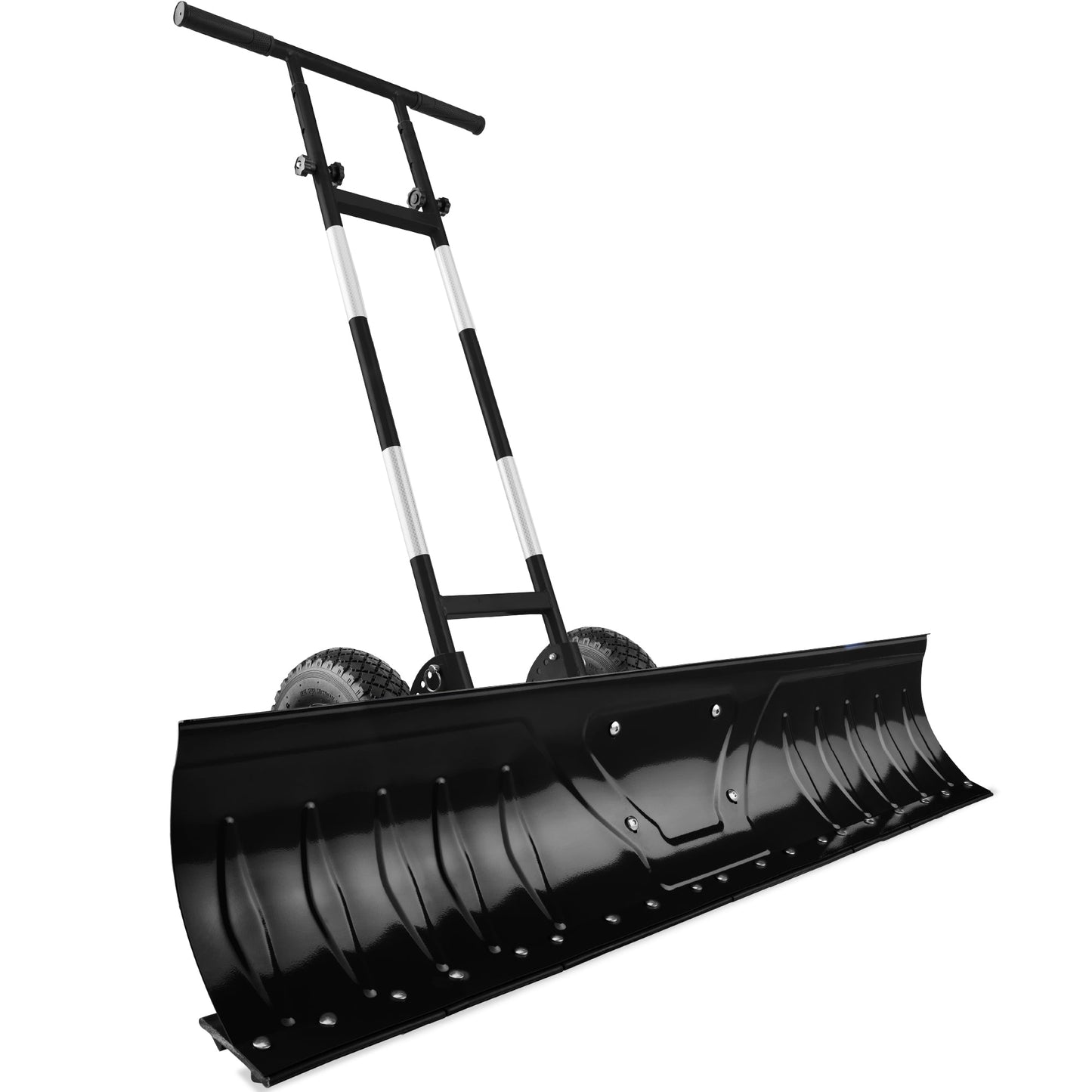2-Wheel Snow Pusher w/ Adjustable Handle, Reflective Tape - 48in