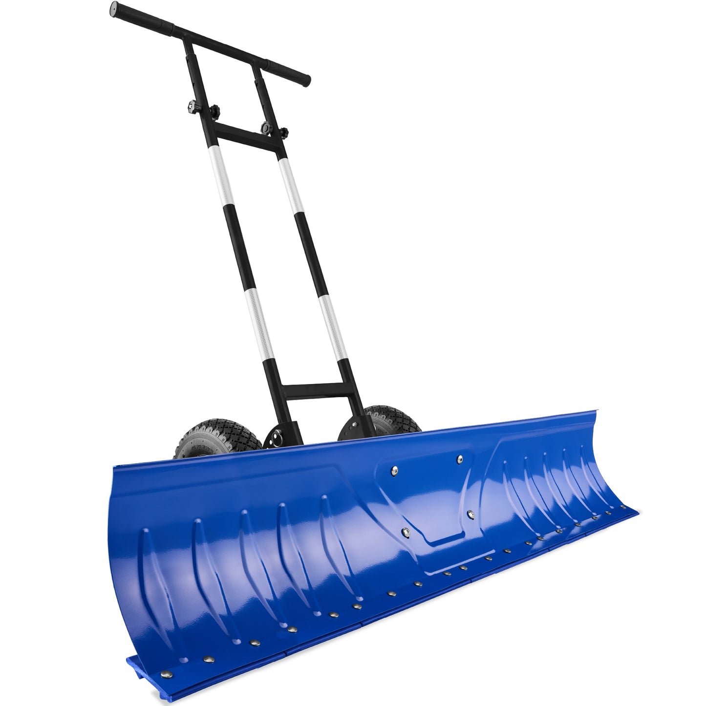 2-Wheel Snow Pusher w/ Adjustable Handle, Reflective Tape - 48in