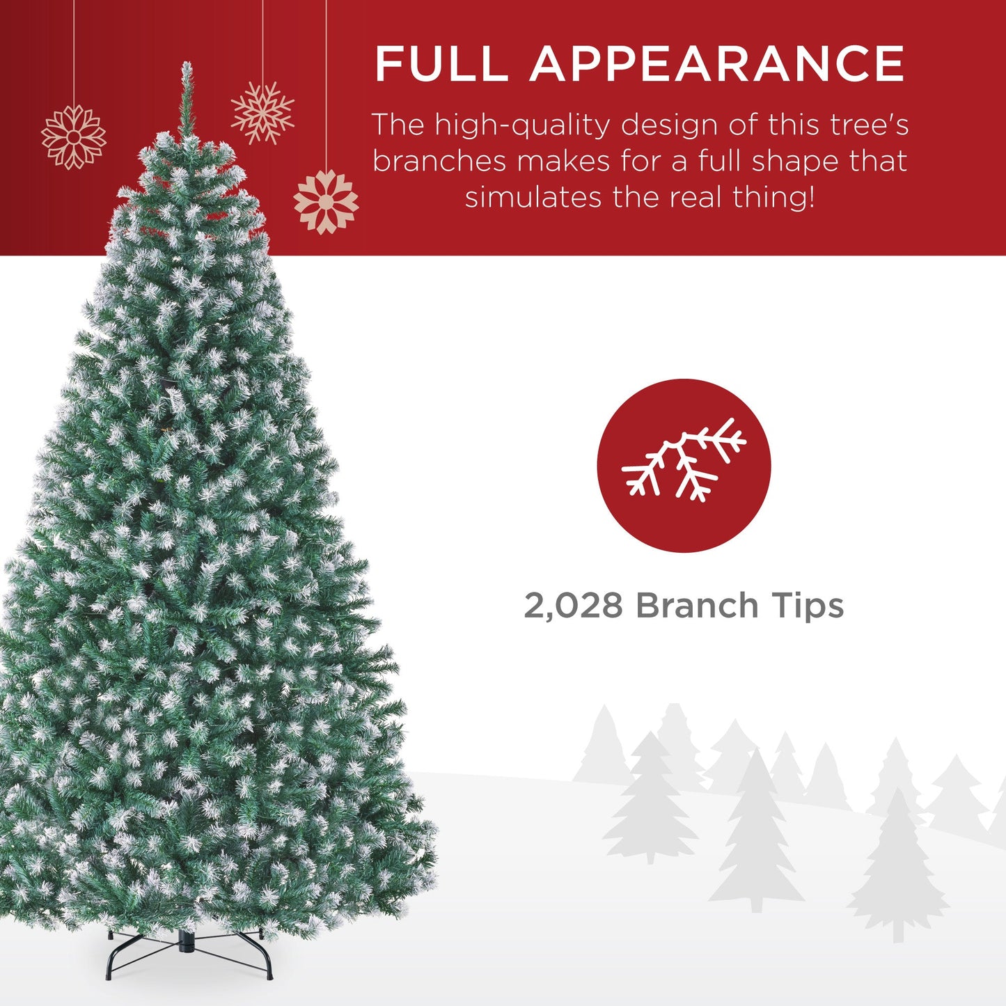 Unlit Frosted Artificial Blue Spruce Christmas Tree, w/Easy Assembly
