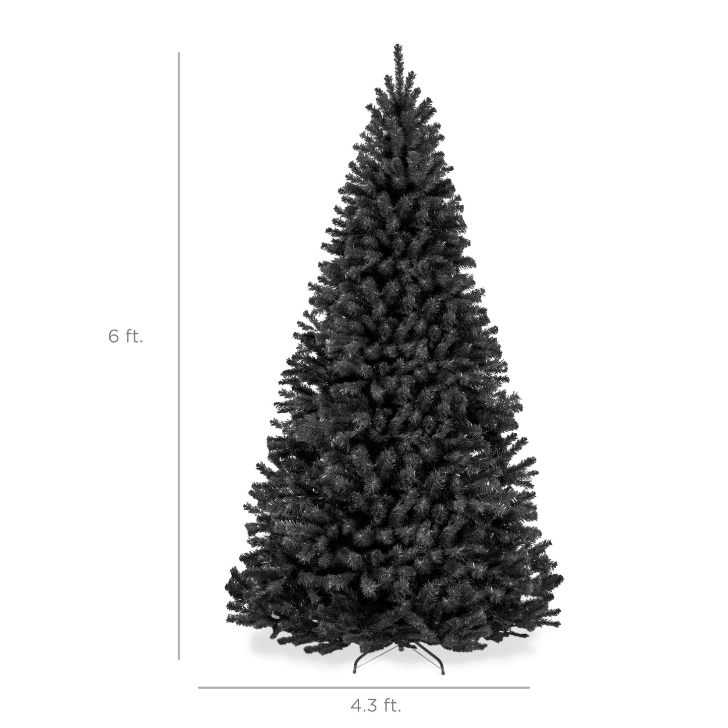 Unlit Artificial Black Spruce Christmas Tree, w/Easy Assembly