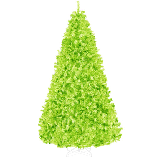 Artificial Lime Green Christmas Tree, Unlit Pine Design w/Easy Assembly