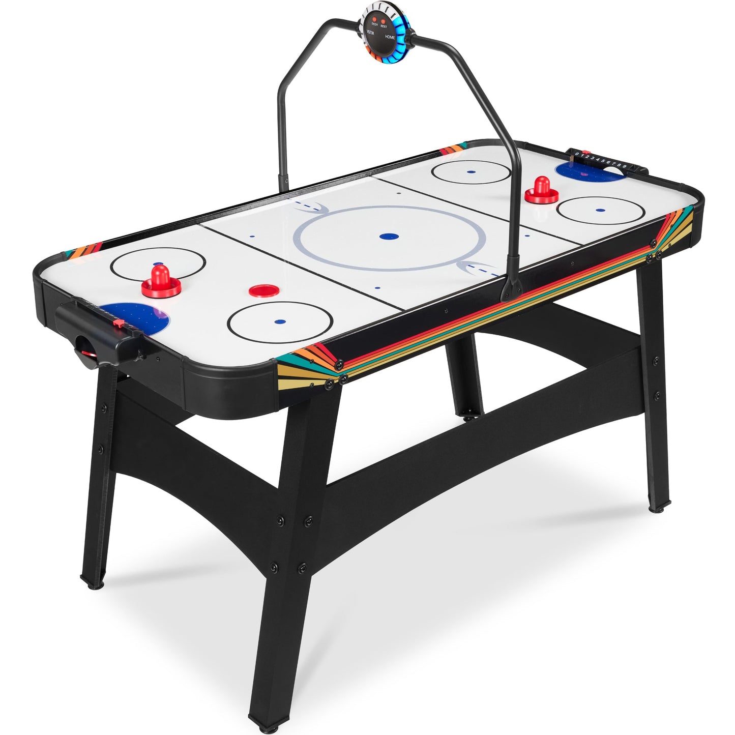 Air Hockey Game Table w/ LED Lights, Scoreboard, Powerful Motor - 54in
