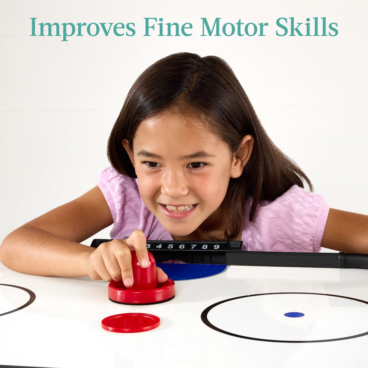 Air Hockey Game Table w/ LED Lights, Scoreboard, Powerful Motor - 54in