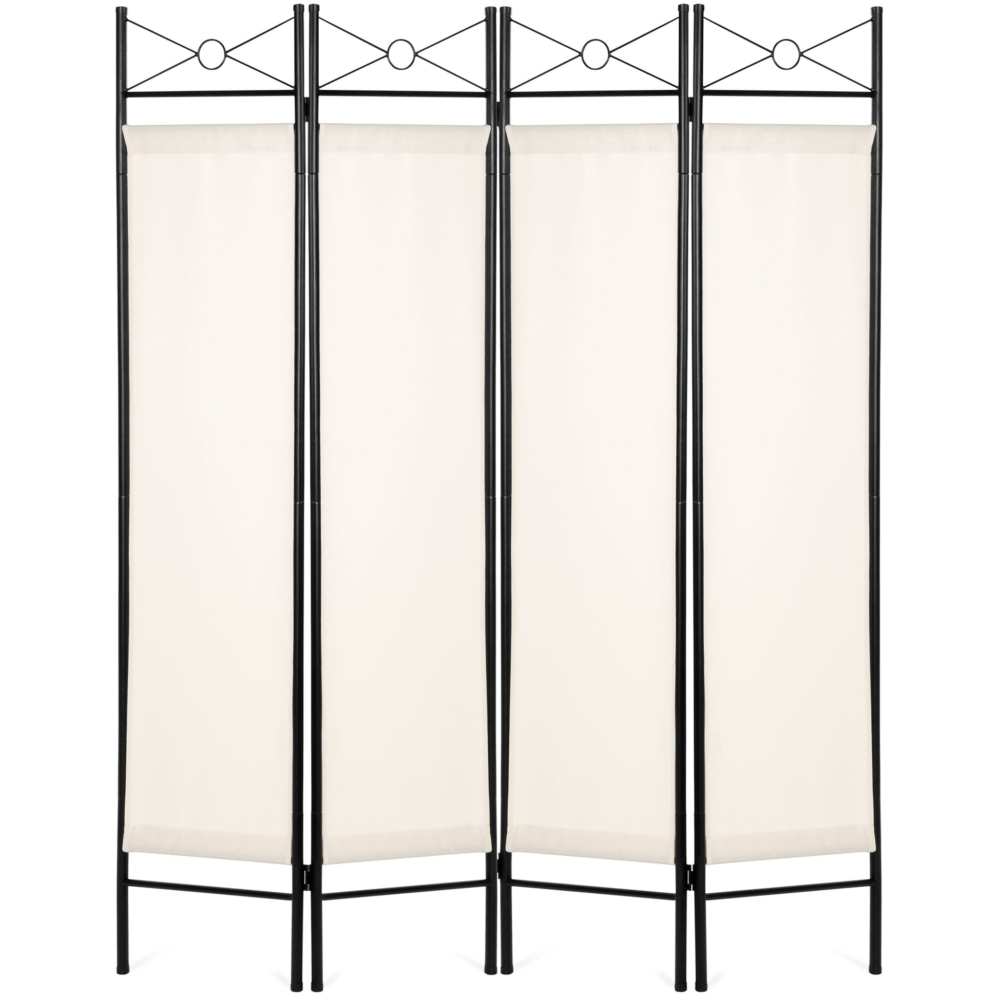 4-Panel Folding Privacy Screen Room Divider Decoration Accent, 6ft