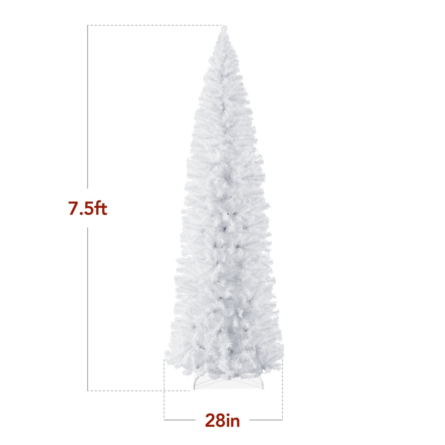 White Artificial Pencil Holiday Christmas Tree