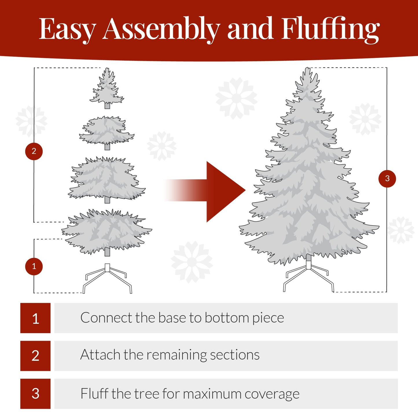 Artificial Black Christmas Tree, Unlit Pine Design w/Easy Assembly