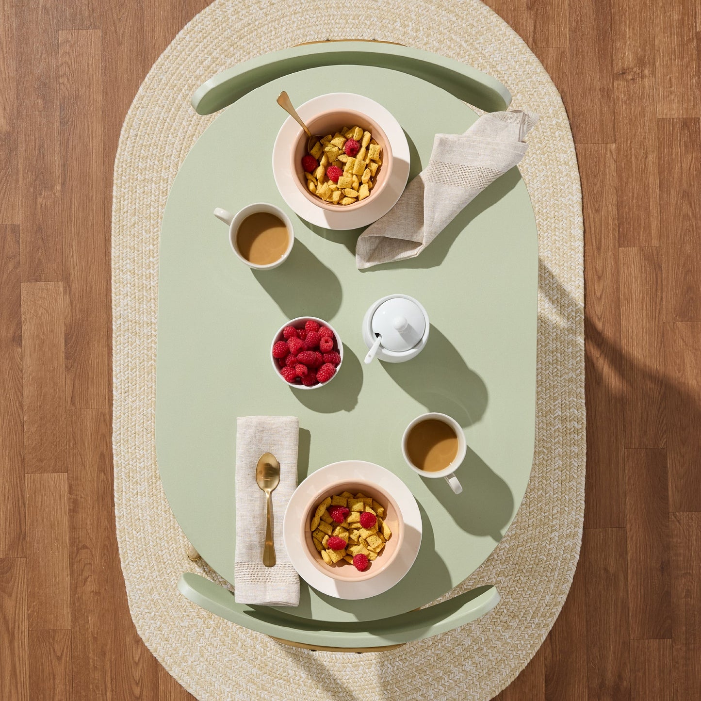 3-Piece Oval Dining Table Set, Small Kitchen Set w/ 2 Chairs