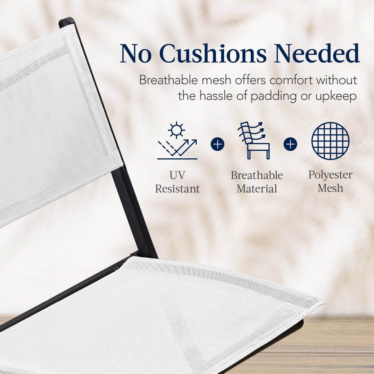 3-Piece Bistro Set w/ Glass Table, 2 Foldable Chairs