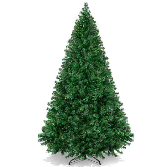 Artificial Green Christmas Tree, Unlit Pine Design w/Easy Assembly