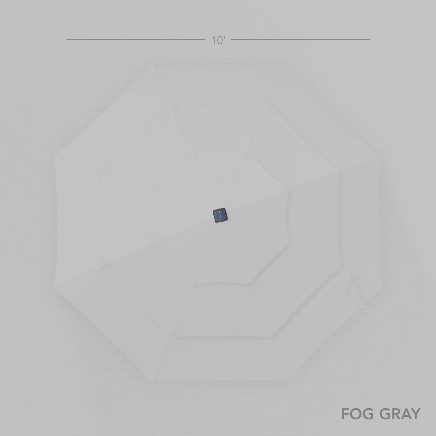 3-Tier Woodgrain Pattern Solar Patio Umbrella, Tilt Adjustment - 10ft