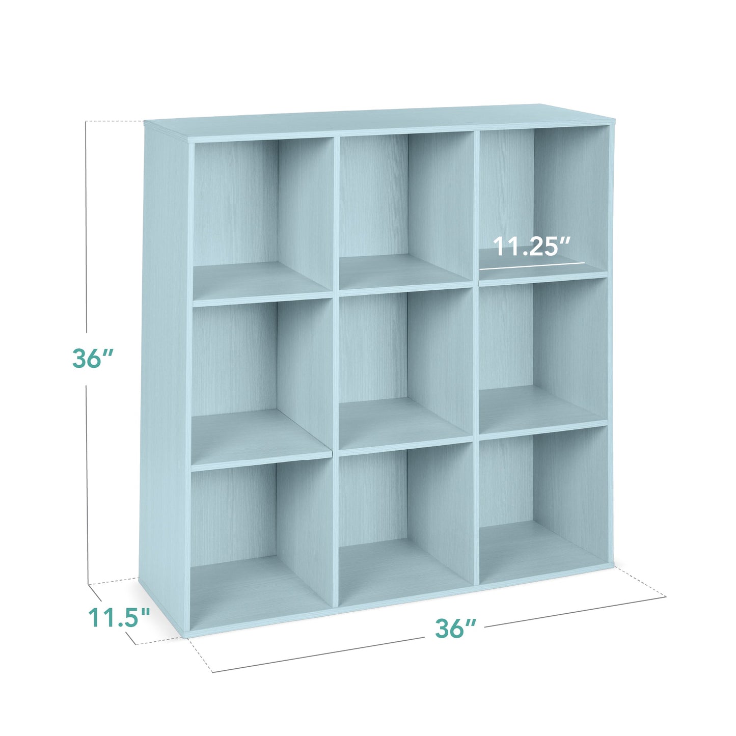 9-Cube Bookshelf Storage Display w/ 3 Removable Panels, Customizable Design