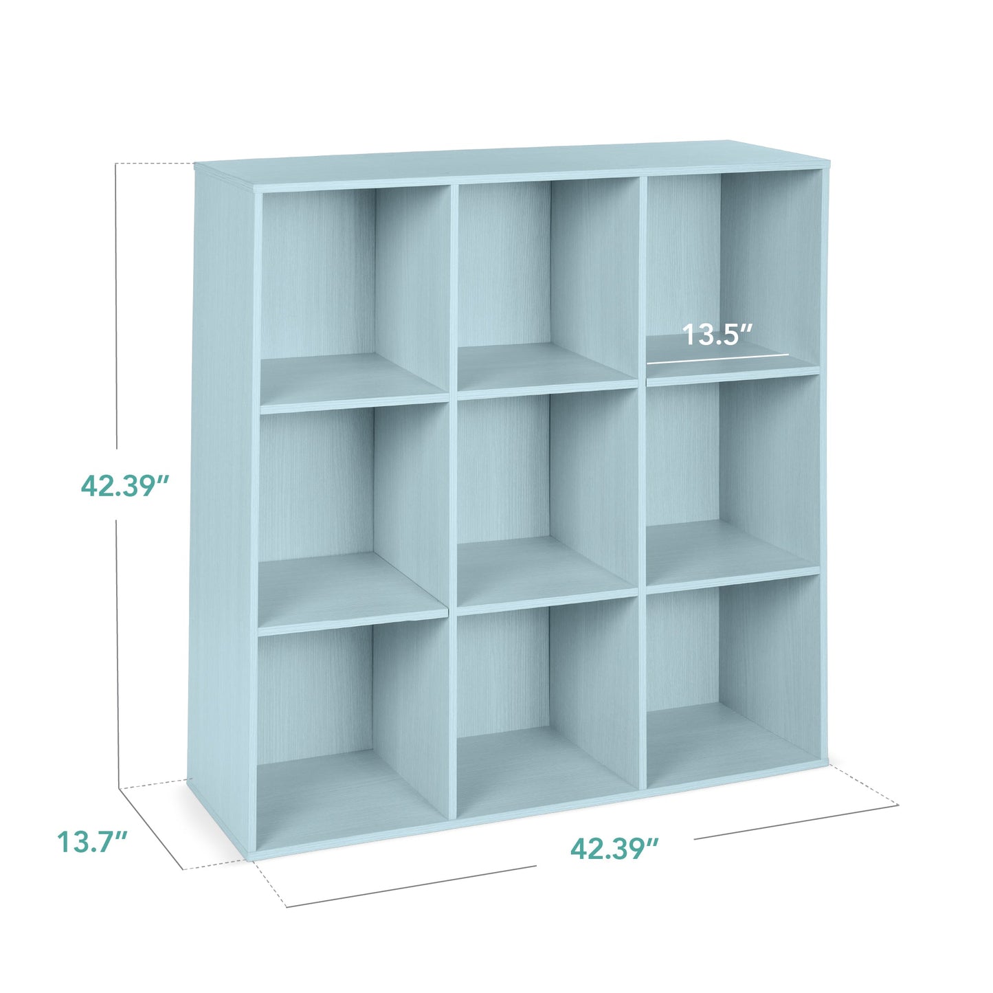 9-Cube Bookshelf, 13.5in Storage Display w/ Removable Panels, Customizable