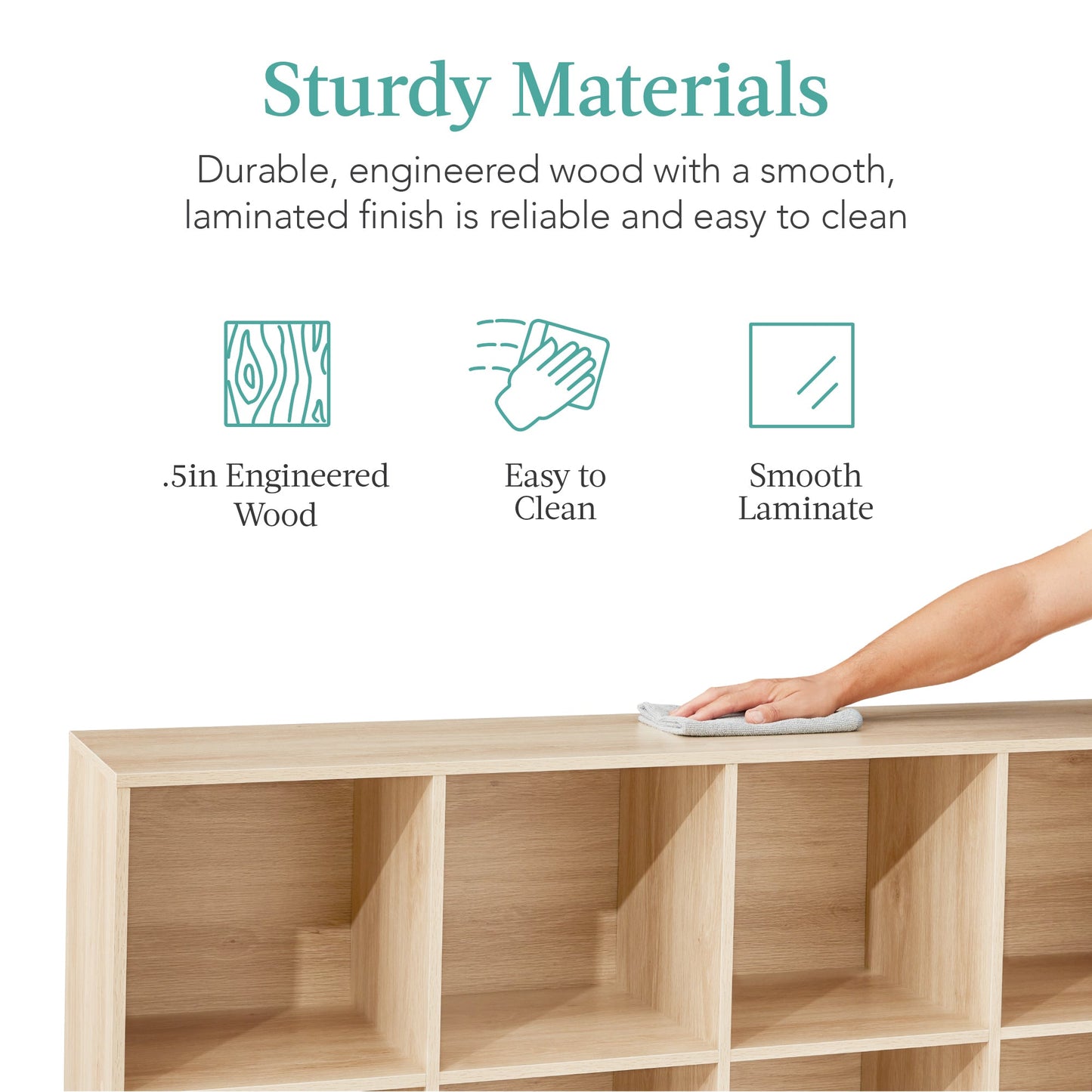 8-Cube Bookshelf, 13.5in Storage Display w/ Removable Panels, Customizable