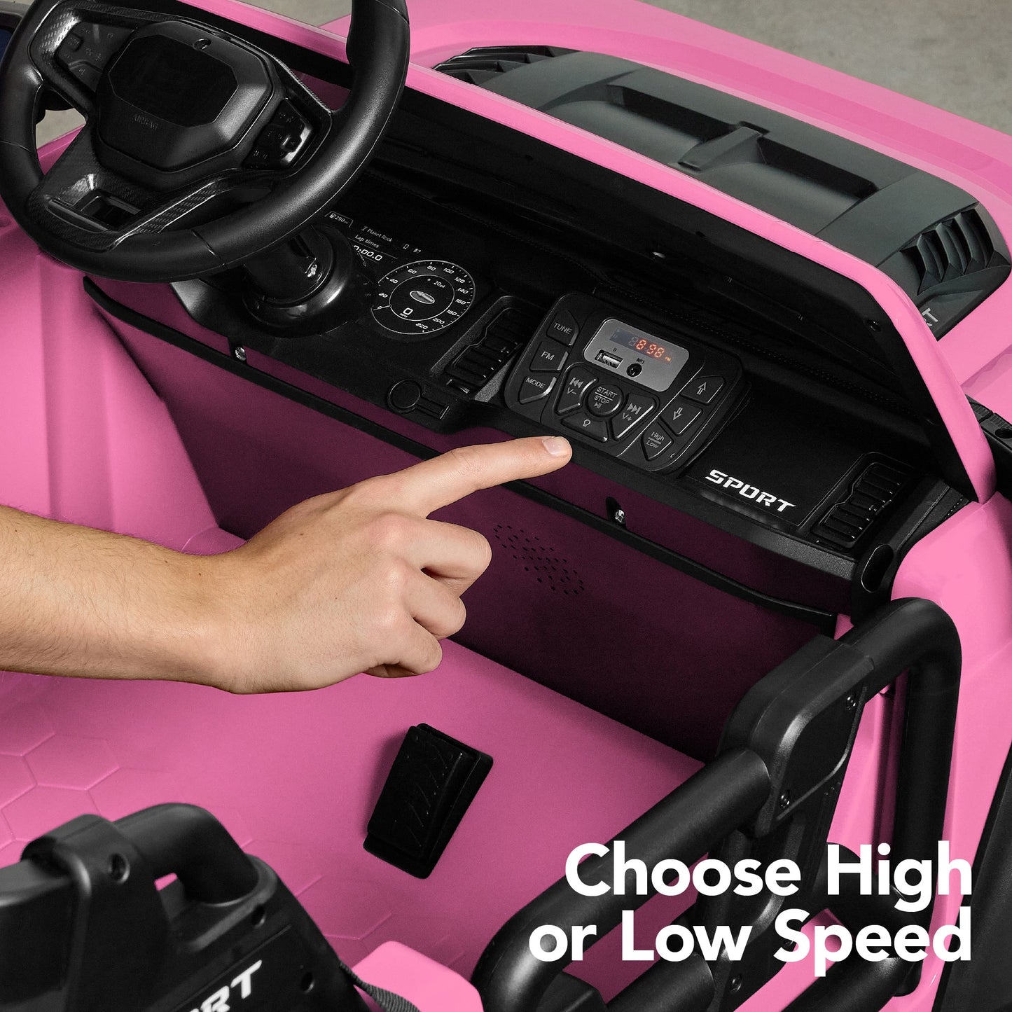 24V 2-Seater Electric Ride-On Car Truck w/ Parent Control, Bluetooth