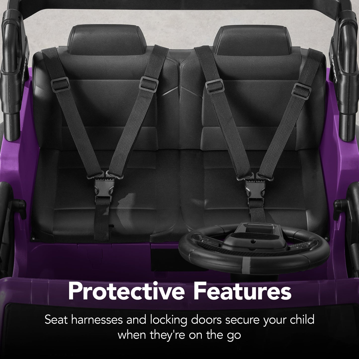 24V 2-Seater Electric Ride-On Car Truck w/ Parent Control, Bluetooth