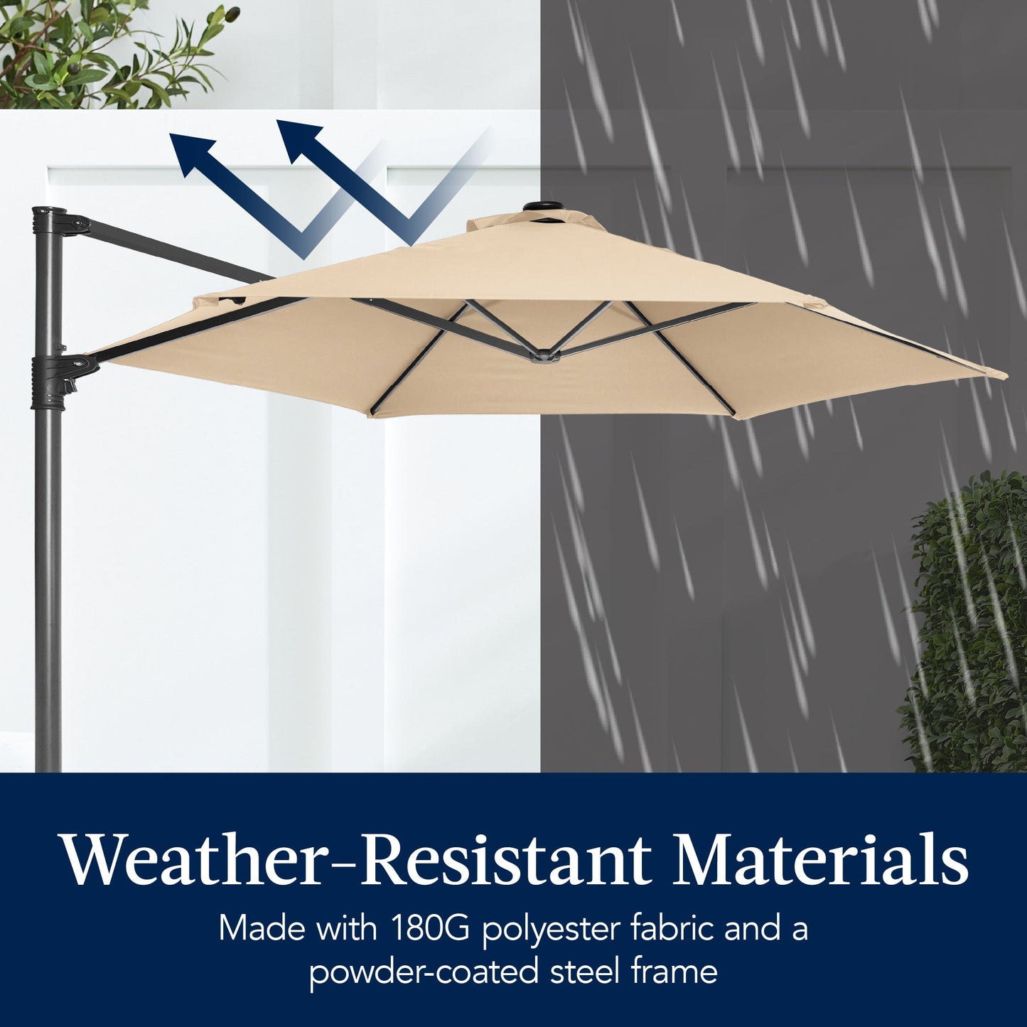 360 Rotating Cantilever Offset Patio Umbrella - 10ft
