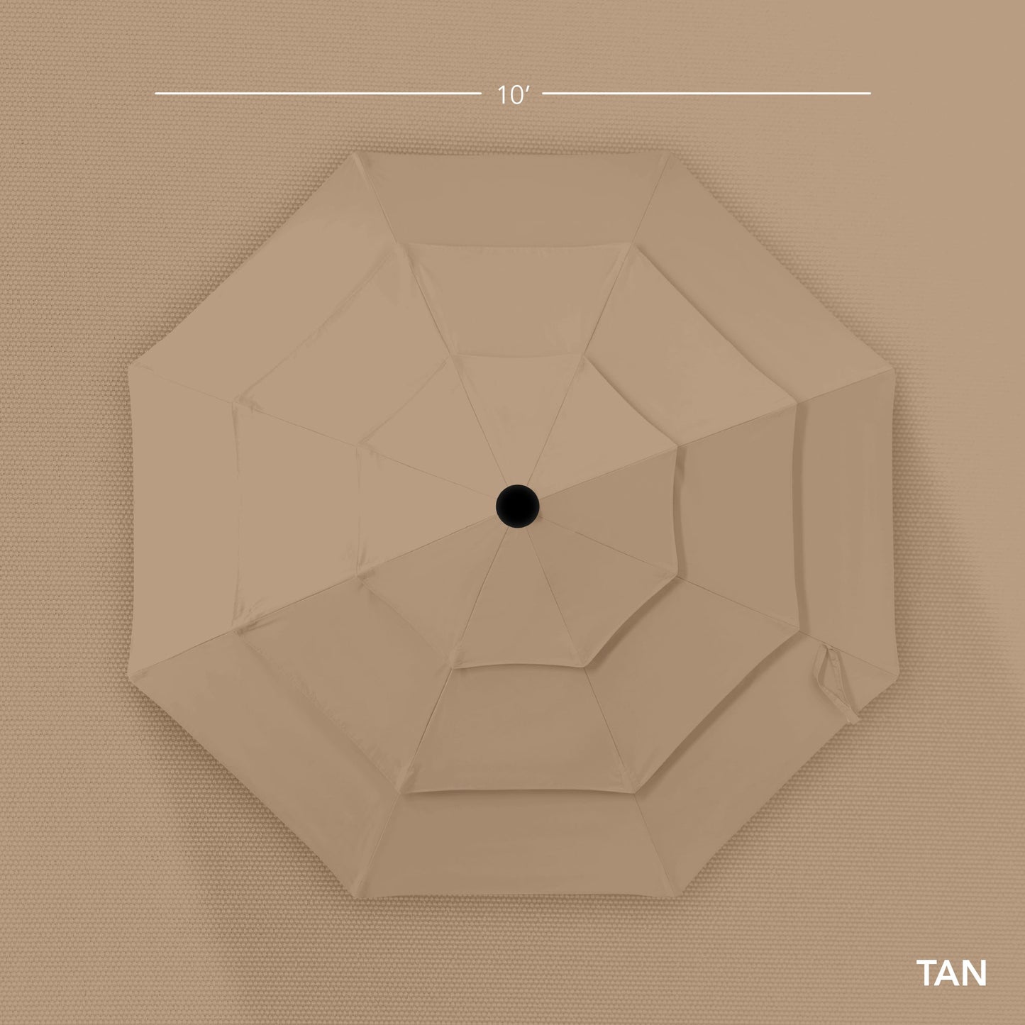 3-Tier Patio Umbrella w/ Tilt Adjustment, Crank - 10ft