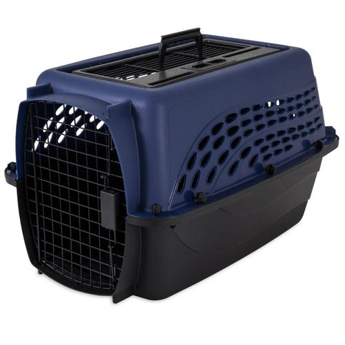 Vibrant Life 2-Door Topload Dog Kennel, Blue, 24in Length